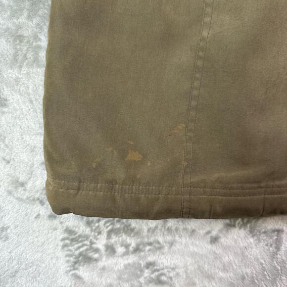 DKNY Womens Full Zip Lined Faux Fer Trim Hooded Military Coat Green Size XS - Picture 8 of 8